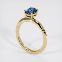 1.17 Ct. Blue Sapphire Ring, 14K Yellow Gold 2