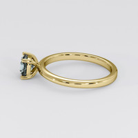 0.87 Ct. Bluish Grey Sapphire Ring, 14K Yellow Gold 4