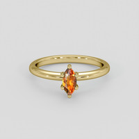 0.32 Ct. Bi Color Sapphire Ring, 14K Yellow Gold 1