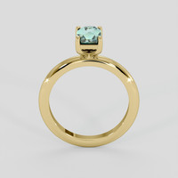 1.18 Ct. Bluish Green Sapphire Ring, 14K Yellow Gold 3