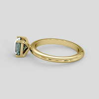 1.18 Ct. Bluish Green Sapphire Ring, 14K Yellow Gold 4