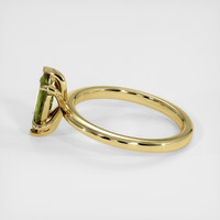 0.88 Ct. Green Sapphire Ring, 14K Yellow Gold 4