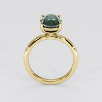 2.70 Ct. Bluish Green Sapphire Ring, 14K Yellow Gold 3