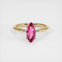 0.90 Ct. Sapphire Ring, 14K Yellow Gold 1