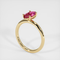 0.90 Ct. Sapphire Ring, 14K Yellow Gold 2