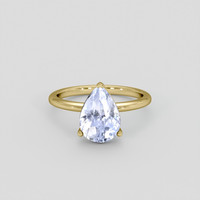 3.70 Ct. Blue Sapphire Ring, 14K Yellow Gold 1