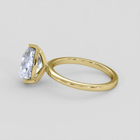 3.70 Ct. Blue Sapphire Ring, 14K Yellow Gold 4