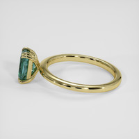 1.26 Ct. Greenish Blue Sapphire Ring, 14K Yellow Gold 4