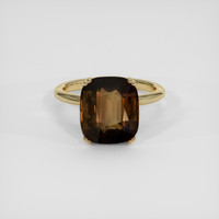 8.54 Ct. Orangish Brown Sapphire Ring, 14K Yellow Gold 1