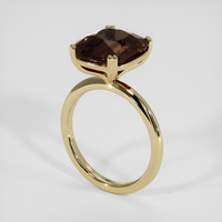 8.54 Ct. Orangish Brown Sapphire Ring, 14K Yellow Gold 2