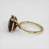 8.54 Ct. Orangish Brown Sapphire Ring, 14K Yellow Gold 4