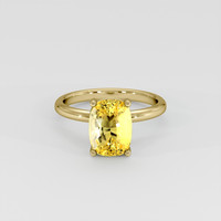 4.38 Ct. Yellow Sapphire Ring, 14K Yellow Gold 1