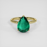 2.85 Ct. Emerald Ring, 18K Yellow Gold 1