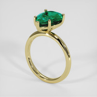 2.85 Ct. Emerald Ring, 18K Yellow Gold 2