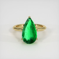 4.40 Ct. Emerald Ring, 18K Yellow Gold 1