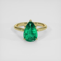 2.55 Ct. Emerald Ring, 18K Yellow Gold 1