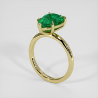 2.55 Ct. Emerald Ring, 18K Yellow Gold 2
