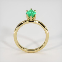 0.91 Ct. Emerald Ring, 18K Yellow Gold 3