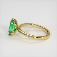 0.91 Ct. Emerald Ring, 18K Yellow Gold 4