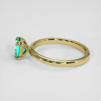 0.76 Ct. Emerald Ring, 18K Yellow Gold 4