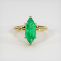 2.39 Ct. Emerald Ring, 18K Yellow Gold 1