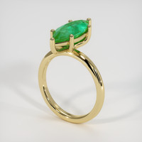 2.39 Ct. Emerald Ring, 18K Yellow Gold 2