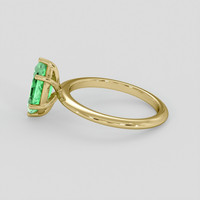 1.29 Ct. Emerald Ring, 18K Yellow Gold 4