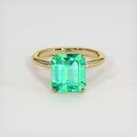 3.78 Ct. Emerald Ring, 18K Yellow Gold 1