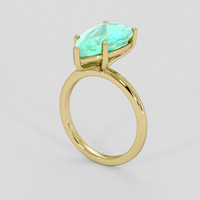 4.13 Ct. Emerald Ring, 18K Yellow Gold 2