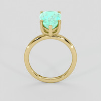 4.13 Ct. Emerald Ring, 18K Yellow Gold 3
