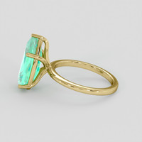 4.13 Ct. Emerald Ring, 18K Yellow Gold 4