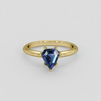 1.32 Ct. Color Change Spinel Ring, 18K Yellow Gold 1