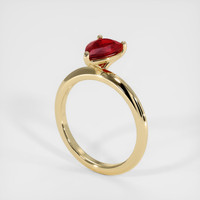 1.11 Ct. Ruby Ring, 18K Yellow Gold 2