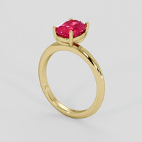 2.22 Ct. Pinkish Red Ruby Ring, 18K Yellow Gold 2