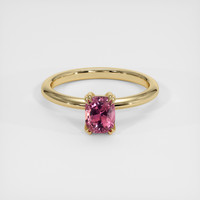 1.12 Ct. Padparadscha Sapphire Ring, 18K Yellow Gold 1