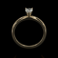 0.69 Ct. White Sapphire Ring, 18K Yellow Gold 3