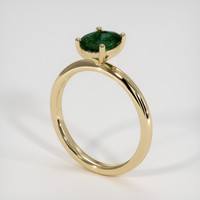 1.18 Ct. Bluish Green Sapphire Ring, 18K Yellow Gold 2