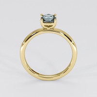 0.87 Ct. Bluish Grey Sapphire Ring, 18K Yellow Gold 3