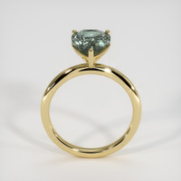 3.11 Ct. Bluish Green Sapphire Ring, 18K Yellow Gold 3