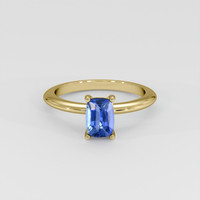 1.54 Ct. Blue Sapphire Ring, 18K Yellow Gold 1