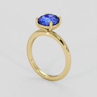2.19 Ct. Blue Sapphire Ring, 18K Yellow Gold 2