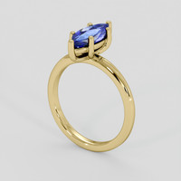 1.96 Ct. Blue Sapphire Ring, 18K Yellow Gold 2