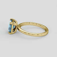 2.28 Ct. Greenish Blue Sapphire Ring, 18K Yellow Gold 4