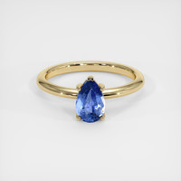 1.05 Ct. Blue Sapphire Ring, 18K Yellow Gold 1