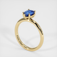 1.05 Ct. Blue Sapphire Ring, 18K Yellow Gold 2
