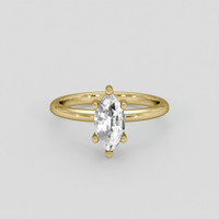 1.39 Ct. White Sapphire Ring, 18K Yellow Gold 1