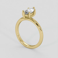 1.39 Ct. White Sapphire Ring, 18K Yellow Gold 2