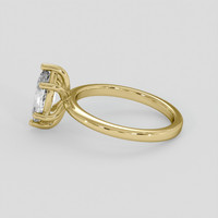 1.39 Ct. White Sapphire Ring, 18K Yellow Gold 4