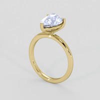 3.70 Ct. Blue Sapphire Ring, 18K Yellow Gold 2