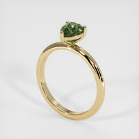 1.14 Ct. Green Sapphire Ring, 18K Yellow Gold 2